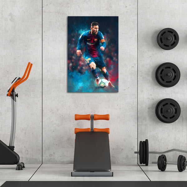 Lionel Messi Dribble Masterpiece Poster | Iconic Football Legend LM10 Goat Wall Art for Sports Fans, Gamer Rooms & Teen Bedroom Decor