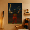 Virat Kohli Celebration Poster | Iconic RCB Moment With Raised Bat Under Stars