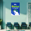 Study Room Motivational Poster | Shh Genius in Progress Quote Wall Poster | Cool Educational Poster for Students, Kids, Office Cabin & Creative Workspace Wall Décor