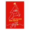 Christmas & New Year Quote Poster | Love the Giver More Than the Gift | Festive Holiday Wall Art | Red Reindeer Merry Christmas Poster