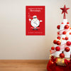 Christmas is a Time to Receive Blessings | Cute Santa With Gifts & Festive Red Background Poster
