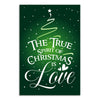 The True Spirit of Christmas Is Love | Festive Green Tree & Snow Design | Holiday Home Décor, Kids Room, Living Room, Office Xmas Poster