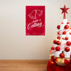 Santa Is Calling Christmas Wall Poster | Festive Red Bell Design | Holiday Poster for Home, Office, Kids Room & Party Decoration