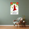 Christmas Wall Poster | Red Tree & Bells Holiday Decoration for Home, School, Office, Café & Gift Décor