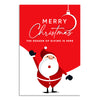 Cute Santa Illustration Christmas Poster | Festive Holiday Wall Decoration for Home, School, Office, Café & Christmas Gifting
