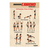 Indoor Cardio Workout Poster | Full Body Cardio Exercise Routine Chart | Fitness, Weight Loss & Home Workout Wall Poster
