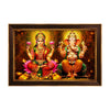 Lakshmi Ganesh Framed Poster | Laxmi Ganpati Wall Art for Wealth, Prosperity & Positive Energy | Spiritual Vastu Wall Décor