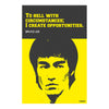 To Hell with Circumstances | Bruce Lee Motivational Wall Poster for Home Gym, Office & Workout Spaces | Yellow & Black Quote Art