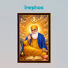Guru Nanak Dev Ji Blessings Photo Frame | Sacred Sikh Spiritual Wall Decor for Home, Office & Prayer Room | Divine Wooden Photo Frame