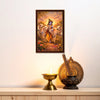 Bal Gopal Krishna with Sacred Cows Photo Frame | Divine Lord Krishna Cow Protector Wall Decor for Home, Office & Temple
