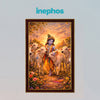 Bal Gopal Krishna with Sacred Cows Photo Frame | Divine Lord Krishna Cow Protector Wall Decor for Home, Office & Temple
