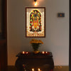 Lord Venkateswara Balaji Photo Frame for Home Decor | Tirupati Balaji Swamy Temple Wall Art with Floral Garland Design