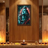 Lord Shiva Mahadev Photo Frame for Home Decor | Powerful Adiyogi Shiva Portrait Wall Art with Crescent Moon & Serpent