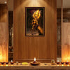 Divine Trishul Agni Wall Art Photo Frame | Sacred Lord Shiva Trishul with Fiery Spiritual Energy | Mahadev Inspired Religious Wall Decor
