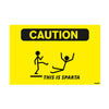 Funny Caution Sign Poster - 'This Is Sparta' Meme Wall Art | Pop Culture | Humorous Home and Office Decor