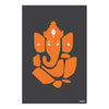 Ganesha Wall Poster | Modern Orange Ganpati Art for Home, Puja Room & Office Decor | Vastu Spiritual Gift