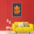 Ganesha Wall Poster | Modern Orange Ganpati Art for Home, Puja Room & Office Decor | Vastu Spiritual Gift