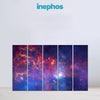 Vibrant Galaxy Multi Frame Vinyl Wall Painting | Colorful Outer Space Art For Bedroom, Lounge, Or Creative Workspace