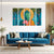 Green Buddha With Lotus Multi Frame Vinyl Wall Painting | Spiritual Wall Art For Meditation Room, Yoga Space, Living Room