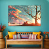 Stunning Sunset Over Desert Wall Painting for Living Room, Bedroom, Office, Hotels, Drawing Room