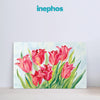 Elegant Red Tulips Wall Painting for Living Room, Bedroom, Office, Hotels, Drawing Room