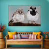 Charming Sparrow Pair Wall Painting for Living Room, Bedroom, Office, Hotels, Drawing Room