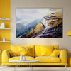 Beautiful Mountain Monastery Wall Painting for Living Room, Bedroom, Office, Hotels, Drawing Room