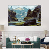 Mystical Mountain Valley Wall Painting for Living Room, Bedroom, Office, Hotels, Drawing Room
