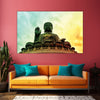 Serene Buddha Statue Wall Painting for Living Room, Bedroom, Office, Hotels, Drawing Room