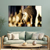 Golden Buddha Statue Wall Painting for Living Room, Bedroom, Office, Hotels, Drawing Room