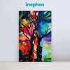 Vibrant Tree Silhouette Wall Painting for Living Room, Bedroom, Office, Hotels, Drawing Room