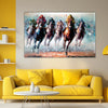 Racing Horses Wall Painting for Living Room, Bedroom, Office, Hotels, Drawing Room