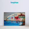 Coastal Houses Wall Painting for Living Room, Bedroom, Office, Hotels, Drawing Room