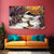 Snowy Cabin Wall Painting for Living Room, Bedroom, Office, Hotels, Drawing Room