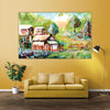Rustic Farmhouse Wall Painting for Living Room, Bedroom, Office, Hotels, Drawing Room