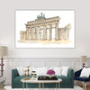 Brandenburg Gate Sketch Wall Painting for Living Room, Bedroom, Office, Hotels, Drawing Room
