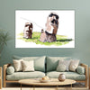 Easter Island Statues Wall Painting for Living Room, Bedroom, Office, Hotels, Drawing Room