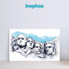 Mount Rushmore Sketch Painting – Famous Monument Wall Painting for Living Room, Bedroom, Office, Hotels, Drawing Room