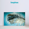 Elegant Feather on Blue Background Wall Painting for Living Room, Bedroom, Office, Hotels, Drawing Room