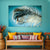 Elegant Feather on Blue Background Wall Painting for Living Room, Bedroom, Office, Hotels, Drawing Room