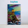 Scenic Lighthouse on Cliff Wall Painting for Living Room, Bedroom, Office, Hotels, Drawing Room