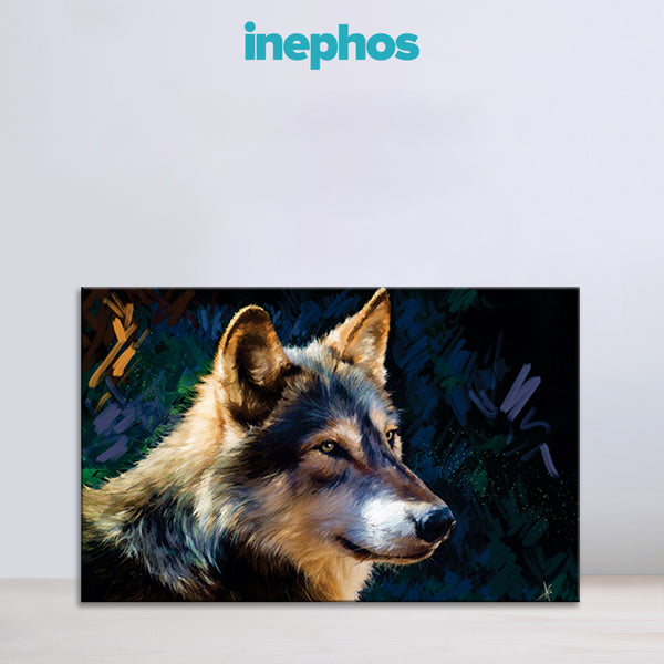 Enigmatic Wolf Wall Painting for Living Room, Bedroom, Office, Hotels, Drawing Room