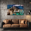 Mysterious Wolf in the Forest Wall Paintingfor Living Room, Bedroom, Office, Hotels, Drawing Room