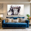 Reflective Chimpanzee Wall Painting for Living Room, Bedroom, Office, Hotels, Drawing Room