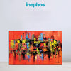 Colorful Abstract Cityscape Wall Painting for Living Room, Bedroom, Office, Hotels, Drawing Room