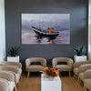 Tranquil Boat Scene Wall Painting for Living Room, Bedroom, Office, Hotels, Drawing Room