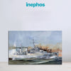 Battleship in Action Paintings for Living Room,Bedroom, Office, Hotels, Drawing Room