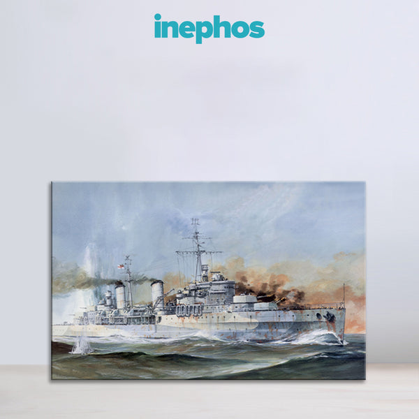Battleship in Action Paintings for Living Room,Bedroom, Office, Hotels, Drawing Room