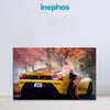 Elegant Car and Model Wall Painting for Living Room, Bedroom, Office, Hotels, Drawing Room