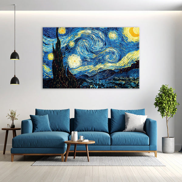 Beautiful Starry Night Wall Painting for Living Room, Bedroom, Office, Hotels, Drawing Room
